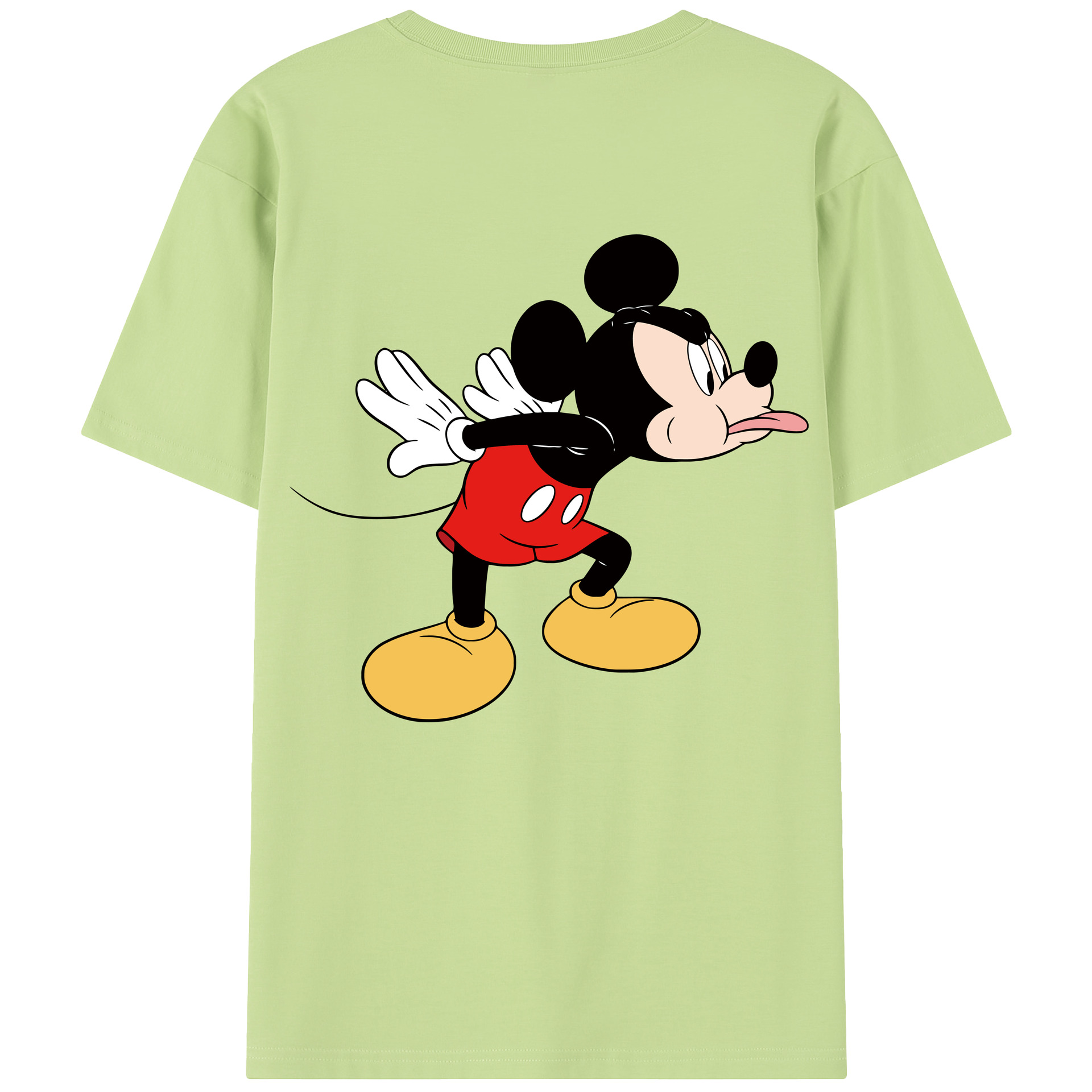 （画像用） ミッキーマウス Mickey Mouse 綿100％半袖Tシャツ（背面プリント）